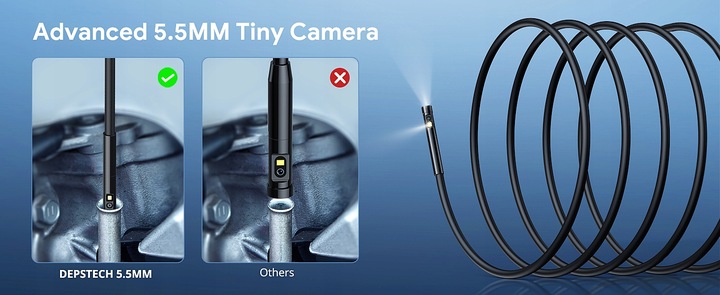 Endoskop Kamera Inspekcyjna DS380DL 2xFullHD 5.5mm 4
