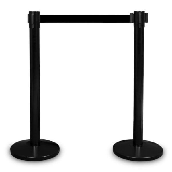 Slupek odgradzajacy PREMIUM czarny mat czarna tasma